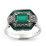 bague style ancien art deco agate