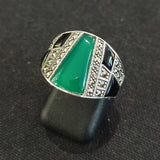 Bague Chantal Agate Verte