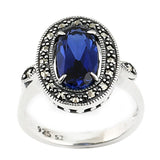 bague imitation saphir art deco