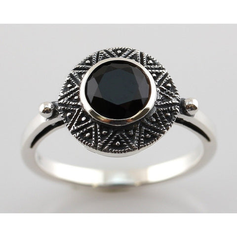 bague noire art deco années 50