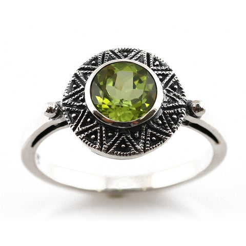 bague art deco verte