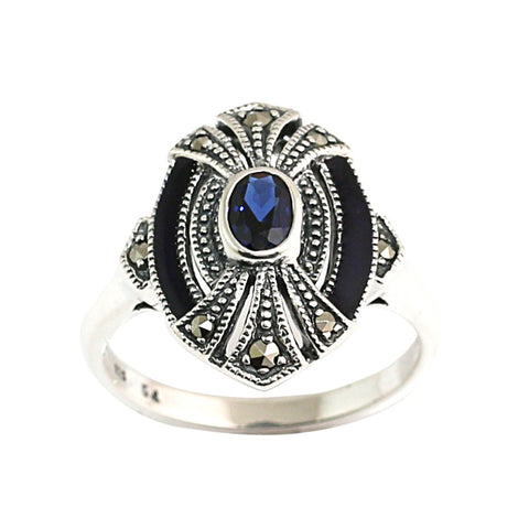 bijoux art deco bleu