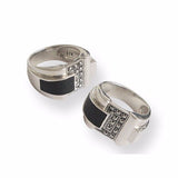 bague en argent et onyx de la marque la metrop