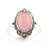 bague en quartz rose art deco