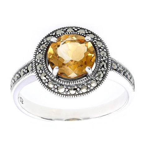 bague art deco en citrine