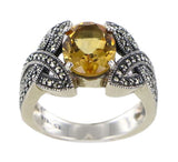 bague art deco jaune citrine la metrop