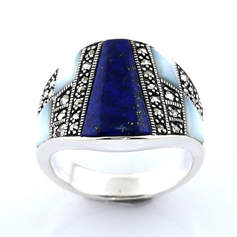 bague pierre bleue lapis lazuli