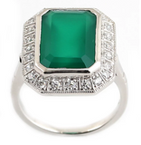 bague style ancien verte