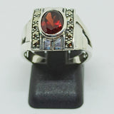 bague style ancien rouge