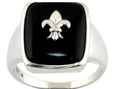 bague homme chevaliere noire argent royal