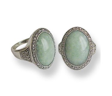 bague jade art deco