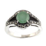 bague jade en argent femme