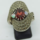 bague art deco rouge femme