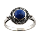 bague en lapis lazuli et argent*