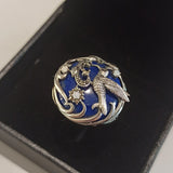 bague oiseau art deco lapis