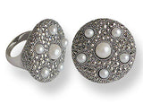 bague perles culture argent