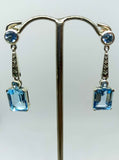 Boucles d'oreille Tommie Topaze Bleue