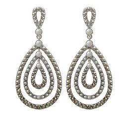 boucles oreilles perles style art deco