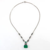 COLLIER LA METROP AGATE VERTE